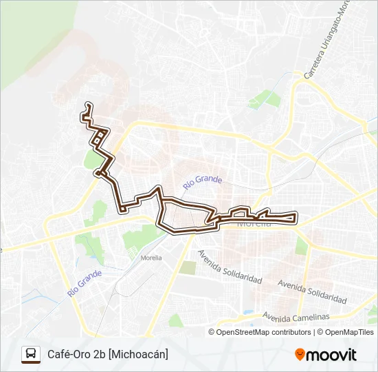 CAFÉ-ORO 2B Bus Line Map