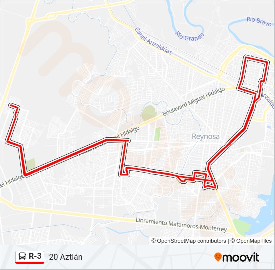 R-3 Bus Line Map