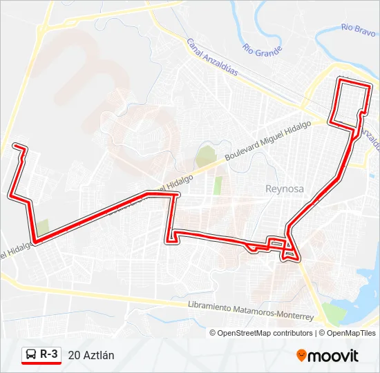 R-3 Bus Line Map