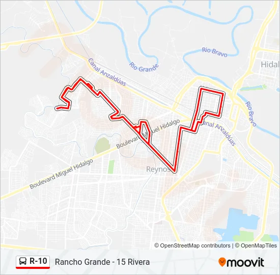 R-10 Bus Line Map