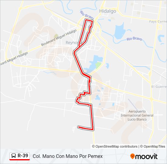 R-39 Bus Line Map