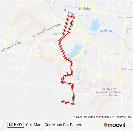 R-39 Bus Line Map