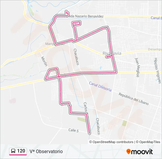 120 Bus Line Map