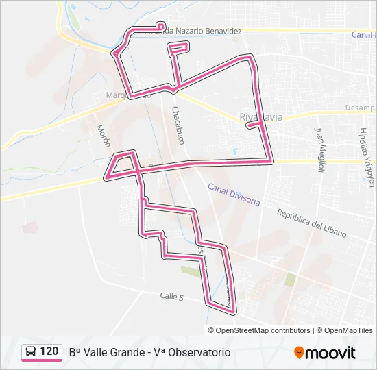 120 Bus Line Map