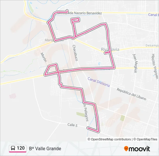 120 Bus Line Map