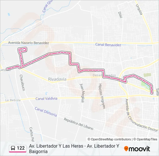 122 Bus Line Map