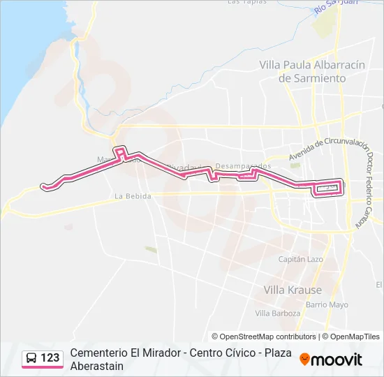 123 Bus Line Map