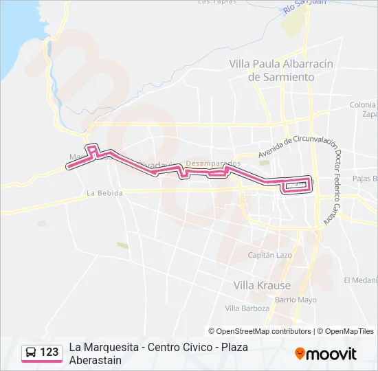 123 Bus Line Map