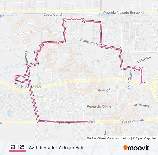 125 Bus Line Map