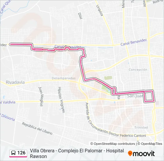 126 Bus Line Map