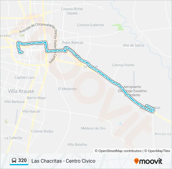 320 Bus Line Map