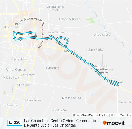 320 Bus Line Map
