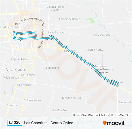320 Bus Line Map