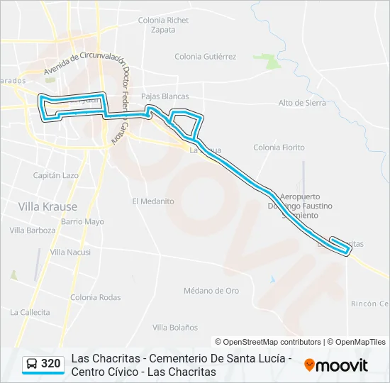 320 Bus Line Map
