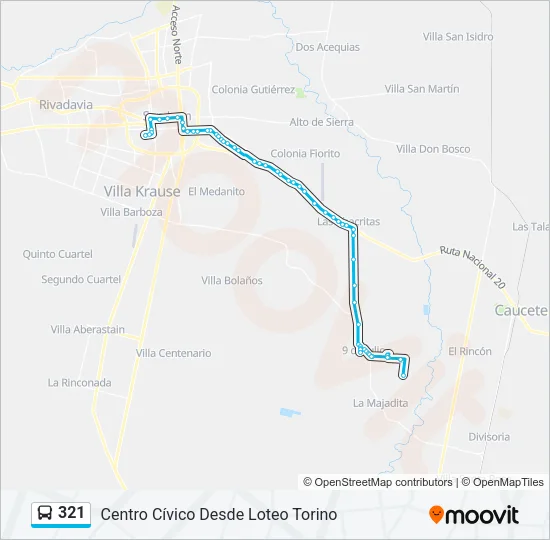 321 Bus Line Map
