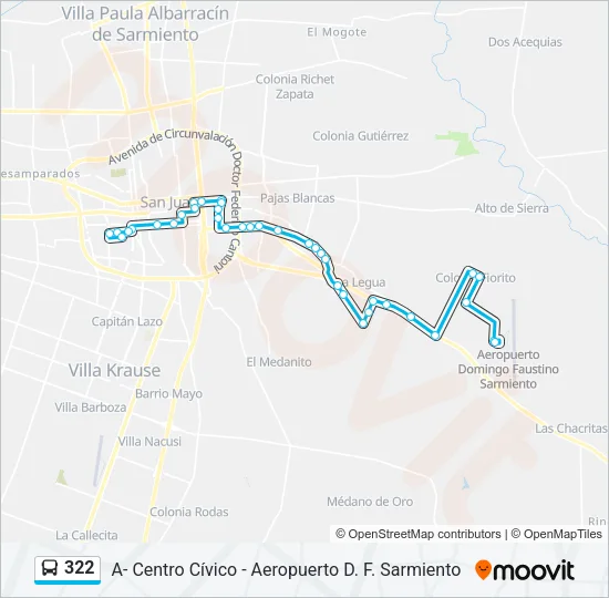 322 Bus Line Map