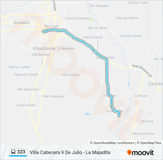323 Bus Line Map