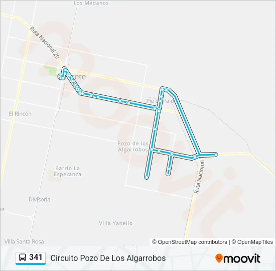 341 Bus Line Map