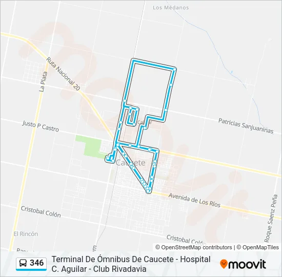 346 Bus Line Map
