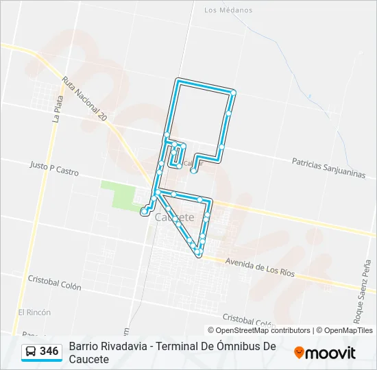 346 Bus Line Map