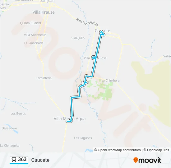 363 Bus Line Map