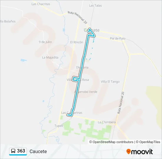 363 Bus Line Map