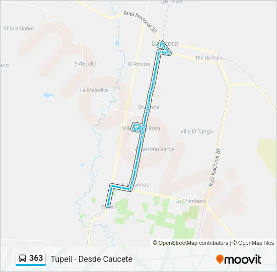 363 Bus Line Map