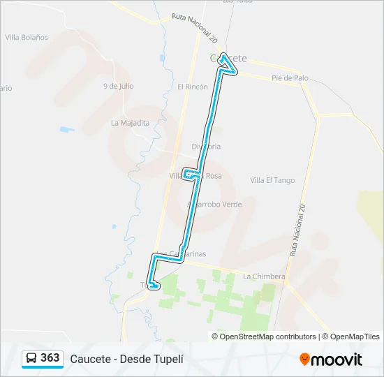 363 Bus Line Map