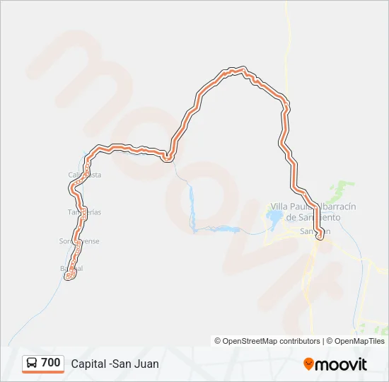 700 Bus Line Map
