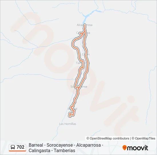 702 Bus Line Map