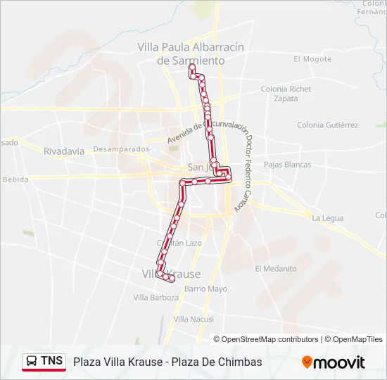 TNS Bus Line Map