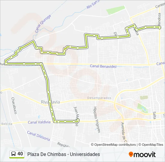40 Bus Line Map