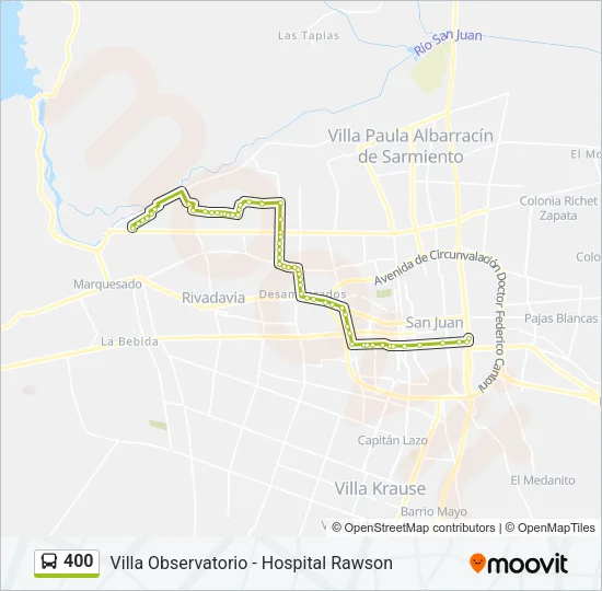 400 Bus Line Map
