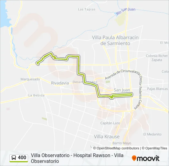 400 Bus Line Map