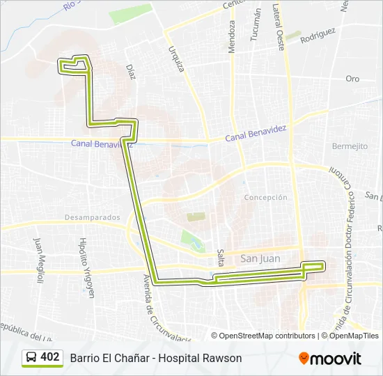 402 Bus Line Map