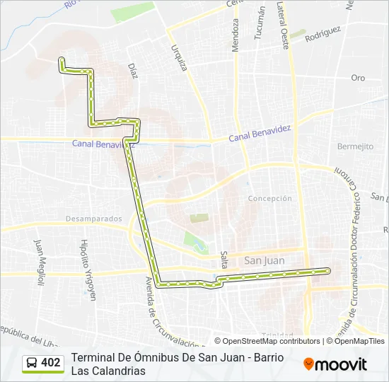 402 Bus Line Map
