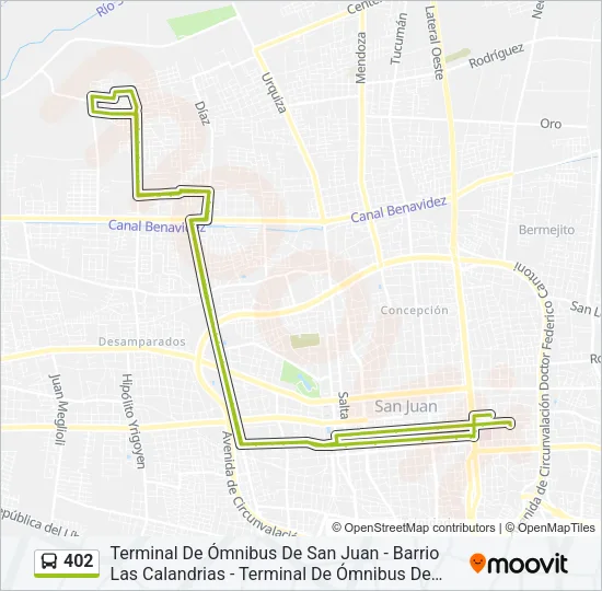 402 Bus Line Map
