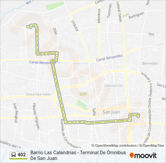 402 Bus Line Map