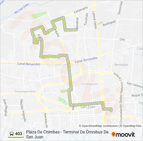 403 Bus Line Map