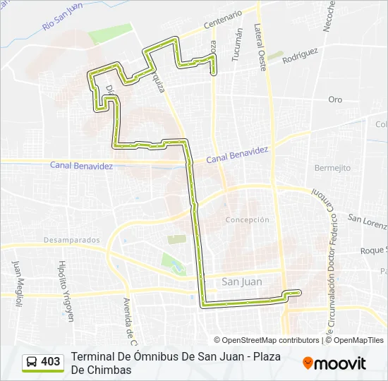 403 Bus Line Map
