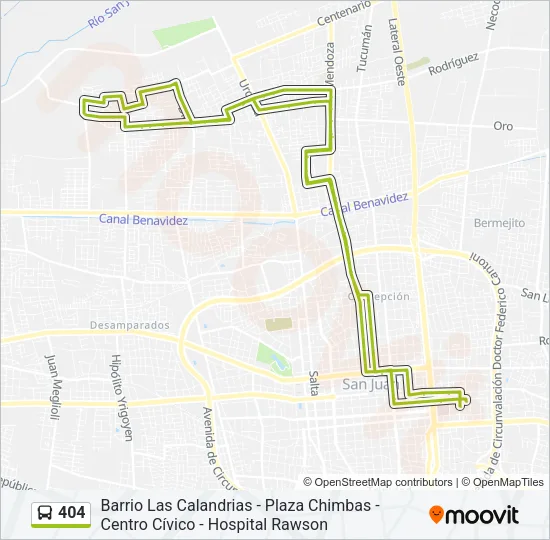 404 Bus Line Map