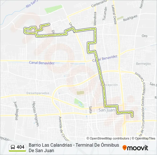 404 Bus Line Map