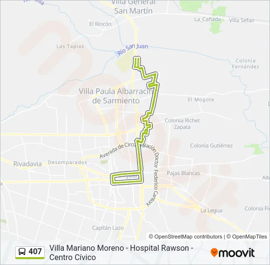 407 Bus Line Map