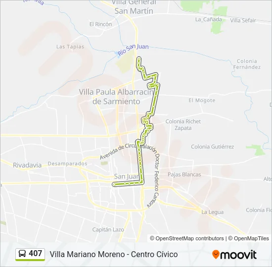 407 Bus Line Map