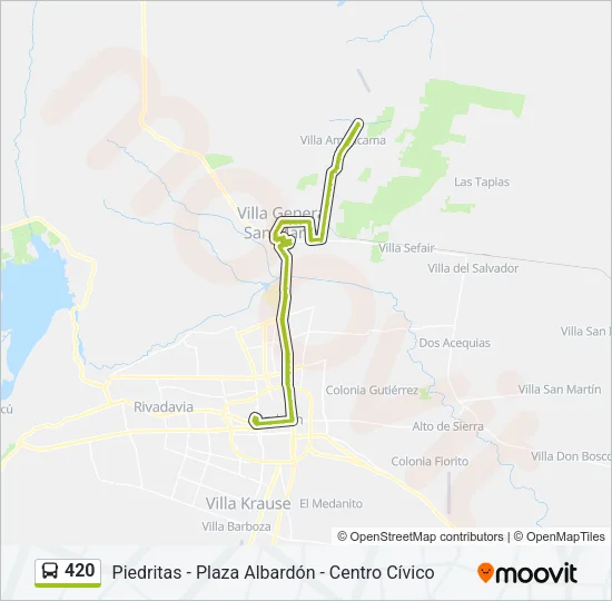 420 Bus Line Map
