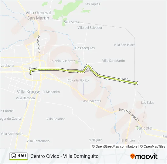 460 Bus Line Map