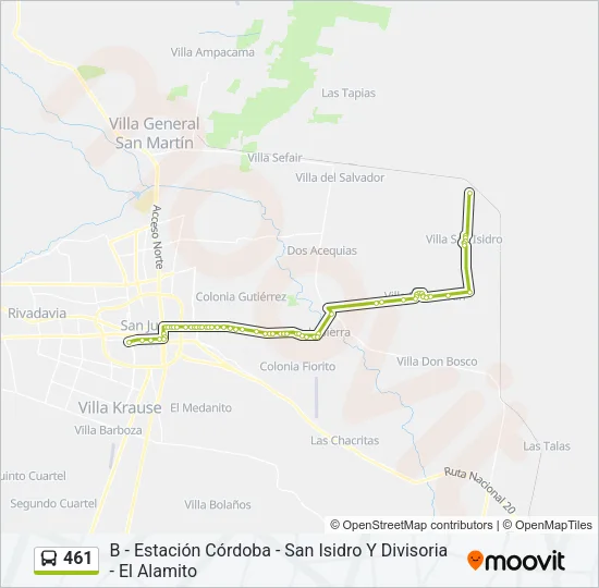 461 Bus Line Map