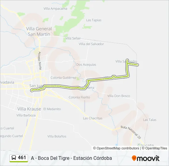 461 Bus Line Map