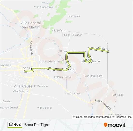 462 Bus Line Map