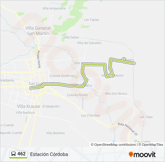 462 Bus Line Map
